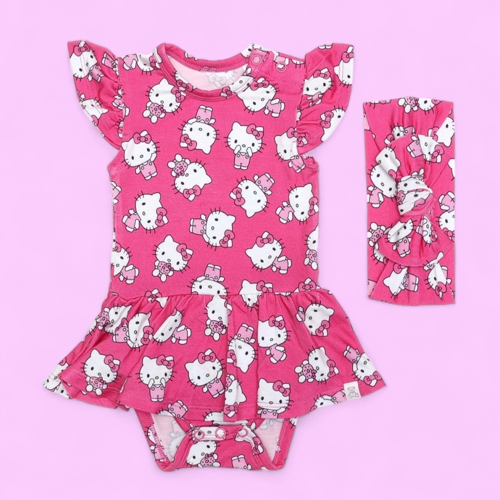 NIB Hello Kitty Twirl Skirt Bamboo Set